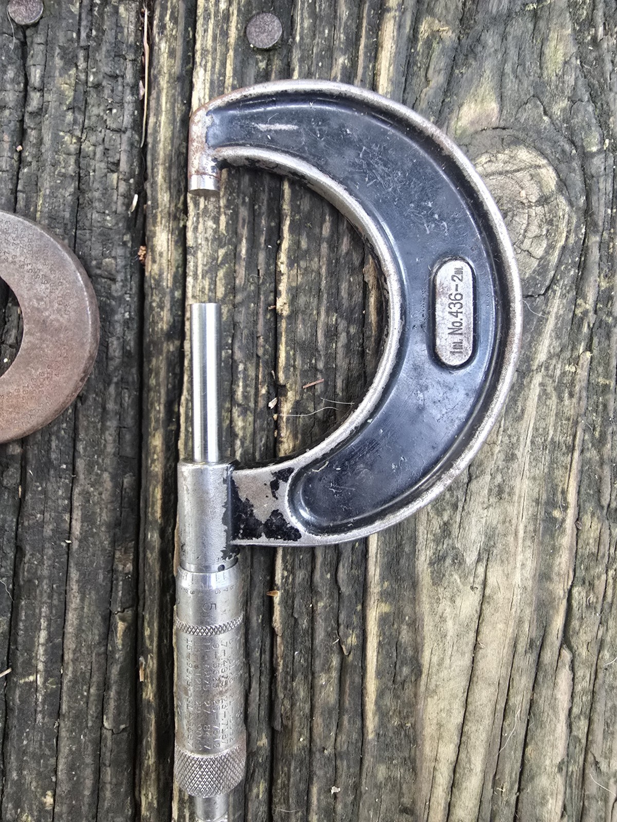 Vintage L.S. Starrett Co. No. 436 + 201 Outside Micrometer Original Wooden Box