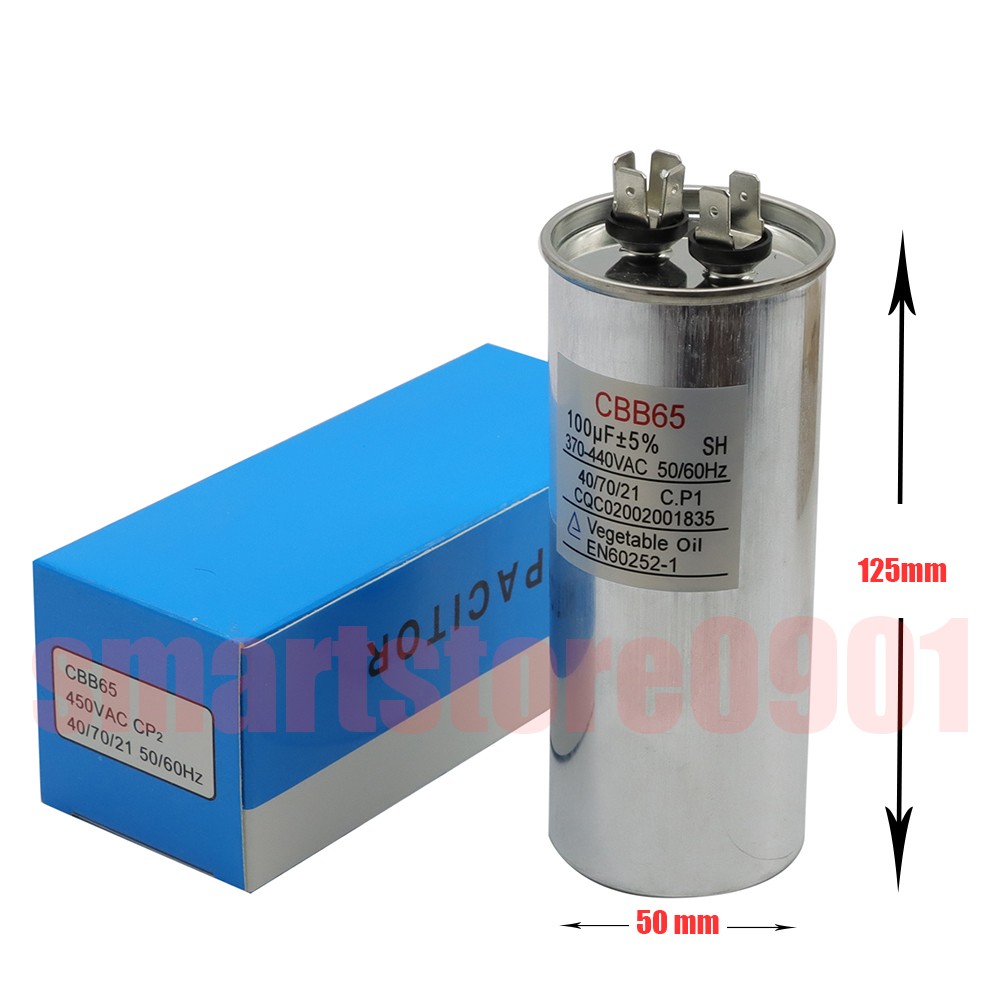 100uF 370 V 440 V VAC High Quality Motor Run Capacitor CBB65 – 10 Pack