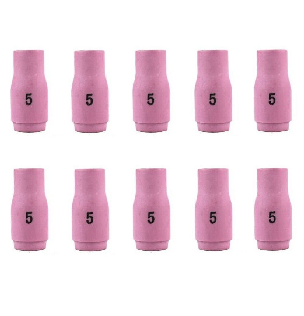 TIG Ceramic Cup 13N09 #5 Welding ALUMINA Nozzle 5/16″ Fits TIG 9, 20, 25 Qty 10