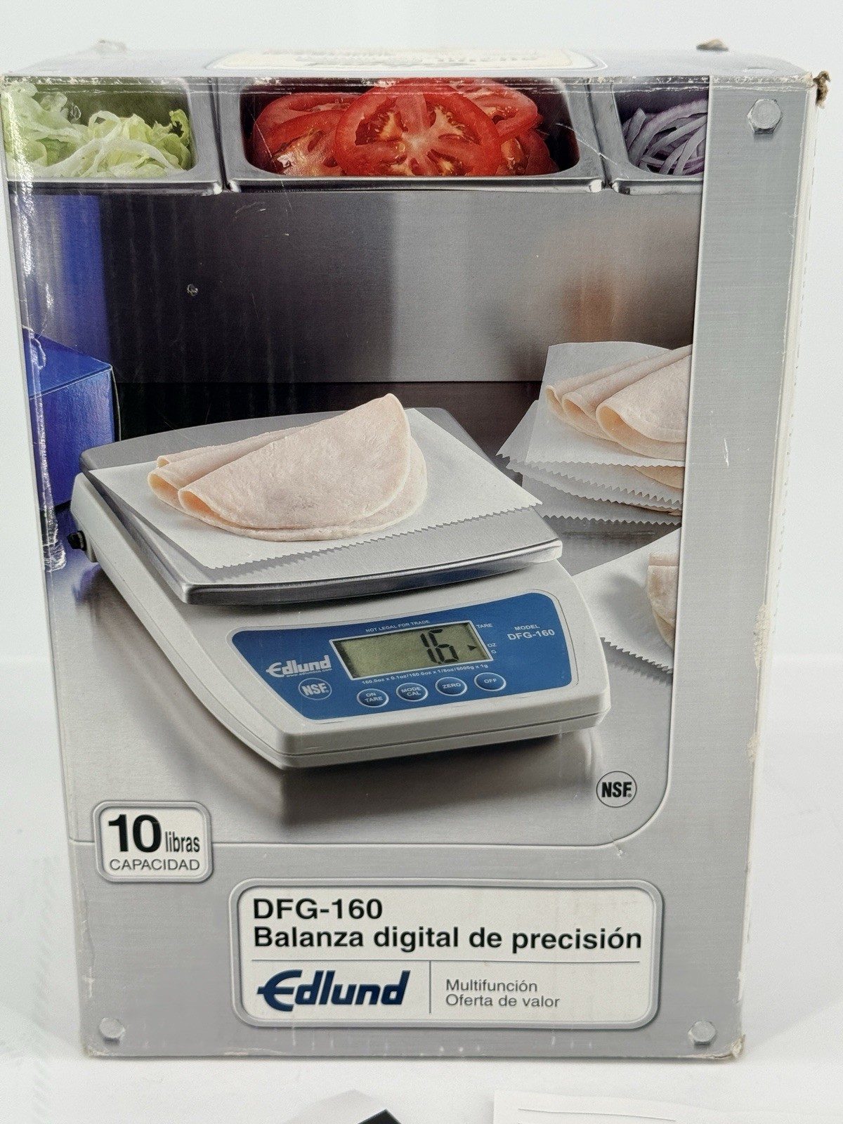 Edlund DFG-160 Digital Portion Control Scale 10 lb Silver New In The Box
