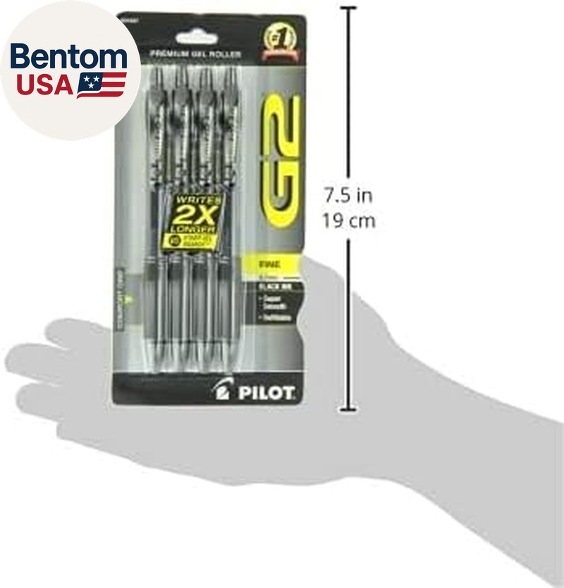 G2 Pens, Premium Refillable and Retractable Rolling Ball Gel Pens, Fine Point, 0