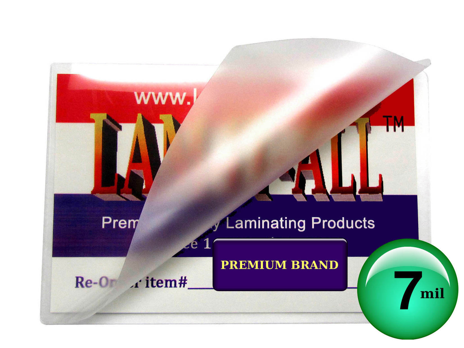 500/pack LAM-IT-ALL 7 Mil Military Card Hot Laminating Pouches 2-5/8 x 3-7/8