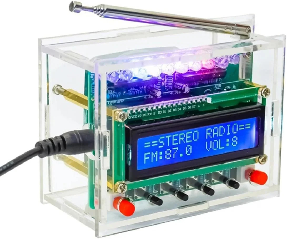 Digital FM Radio DIY Electronic Kits Soldering Practice Learning Kit 87.5-108MHz