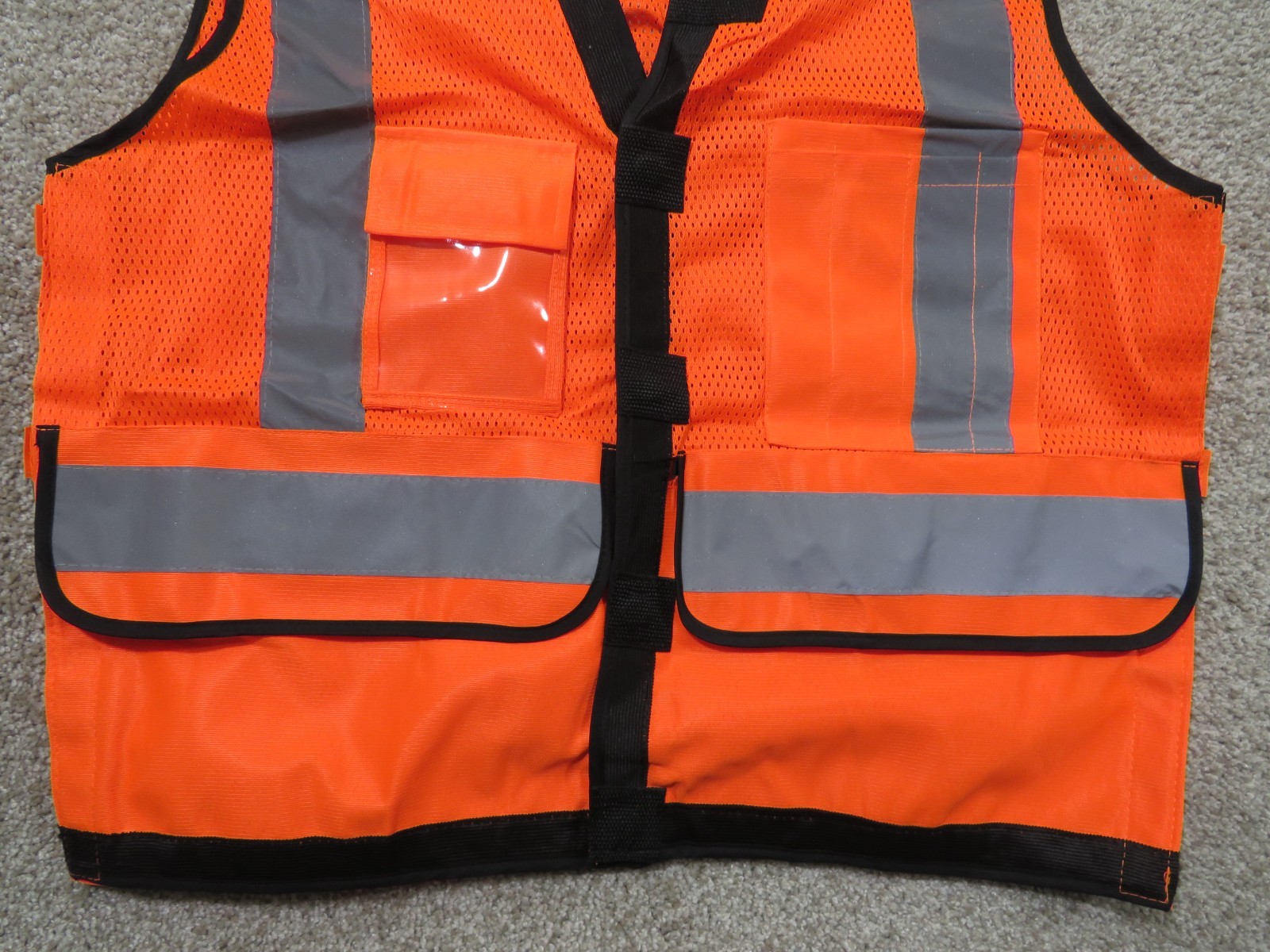 ORR HIGH VISIBILITY OANGE REFLECTIVE STRIPES SAFETY 1 VEST TYPE R CL 2 NOT FR R