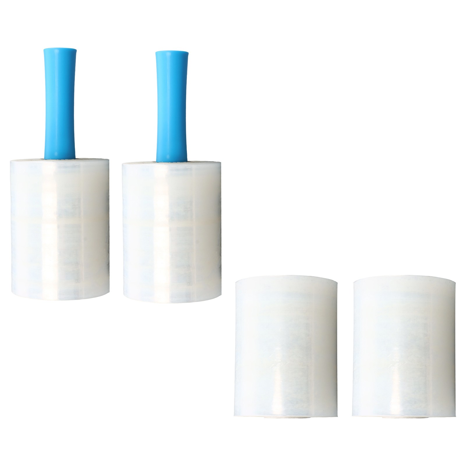 4 Rolls 5 Inch x 1000 FT Stretch Shrink Film Hand Wrap with 2 Swivel Handles