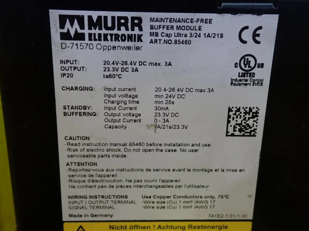MURR ELEKTRONIK D-71570 BUFFER MODULE 04200601168