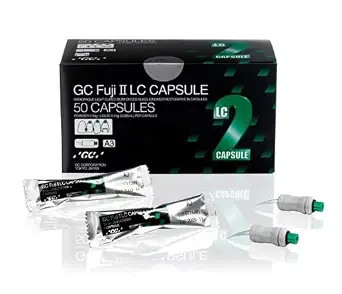 GC 000140 Fuji II LC Glass Ionomer Restorative Capsules A3 50/Pk