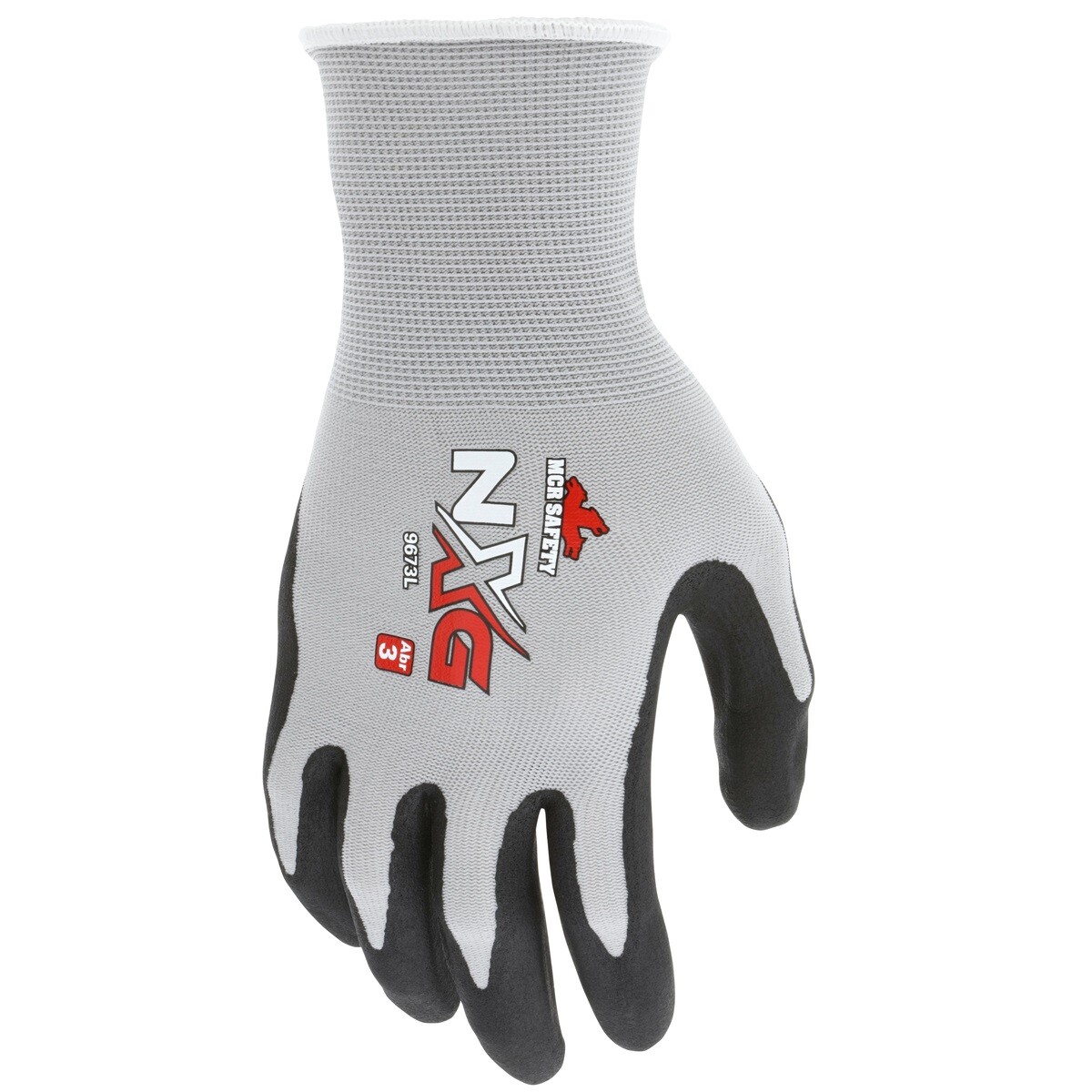 MCR Safety NXG Work Gloves Foam Nitrile Micro Foam Palm Coated 9673 (12 PAIR)