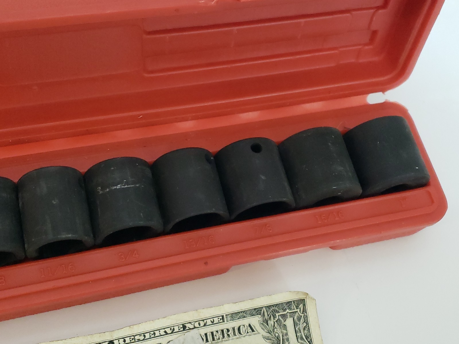 Tekton 3/8 Inch 6 Point Impact Socket Set 11 Piece – Standard SAE – MISSING 9/16