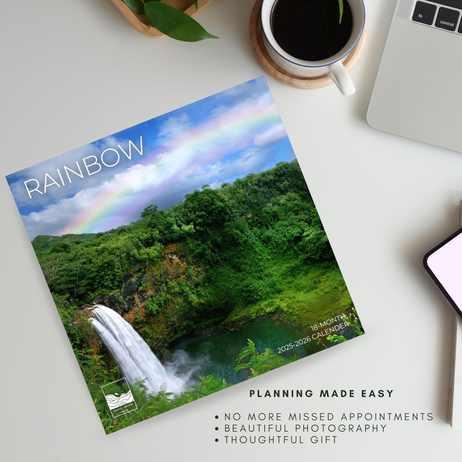 Rainbow Calendar July 2025- December 2026 Wall 18 Month | Rainbows