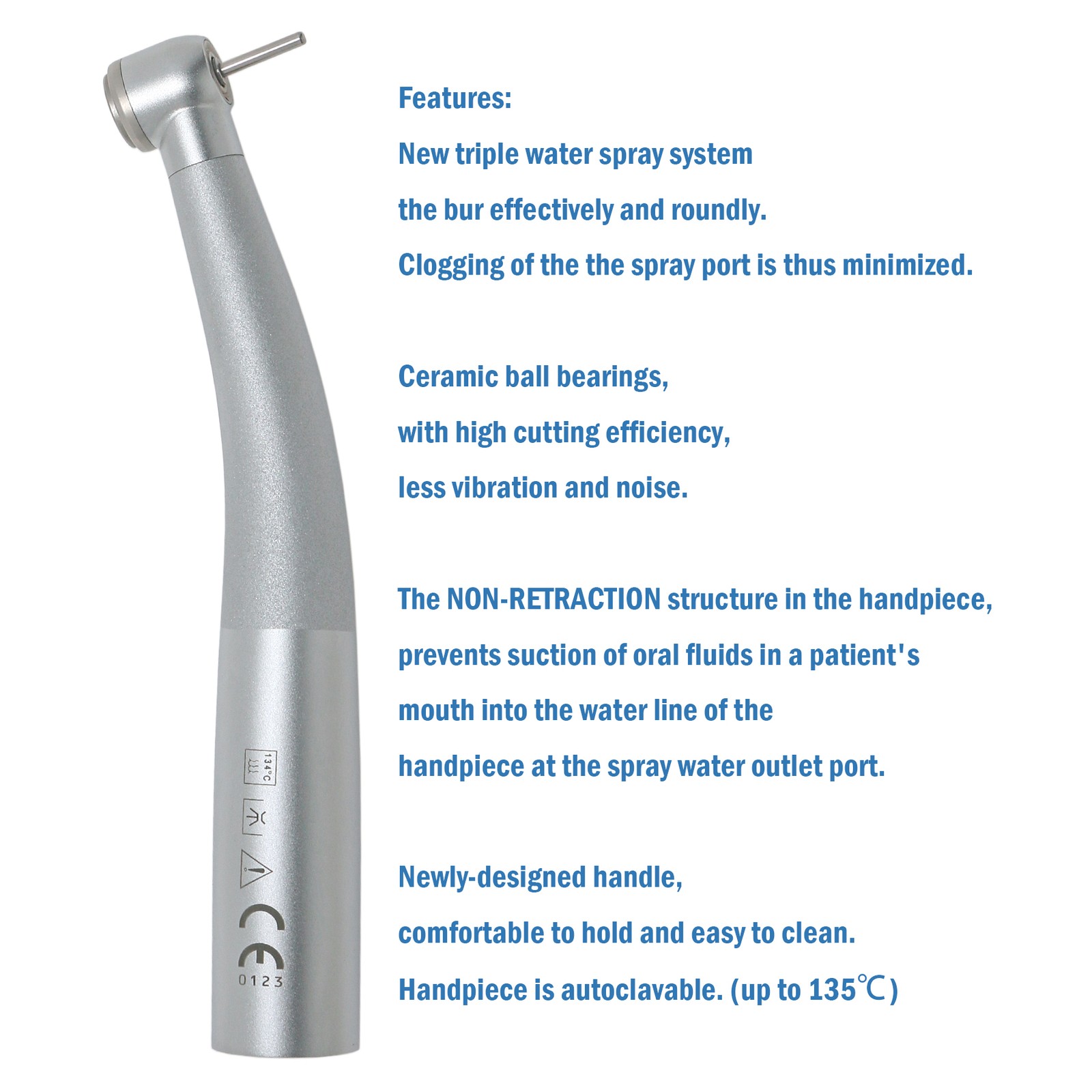 US Lotus BEING High Speed Dental Handpiece Air Turbine 4 Hole Fit KaVo MULTIflex
