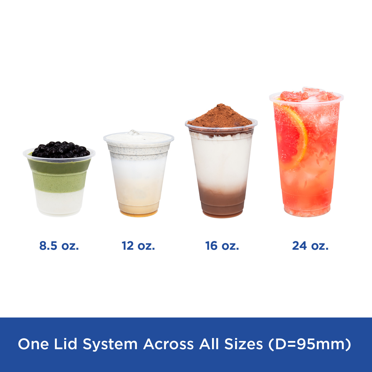 Karat 12oz PP Plastic U-Rim Cold Cups (95mm) – 2,000 ct, C1010 (Karat)