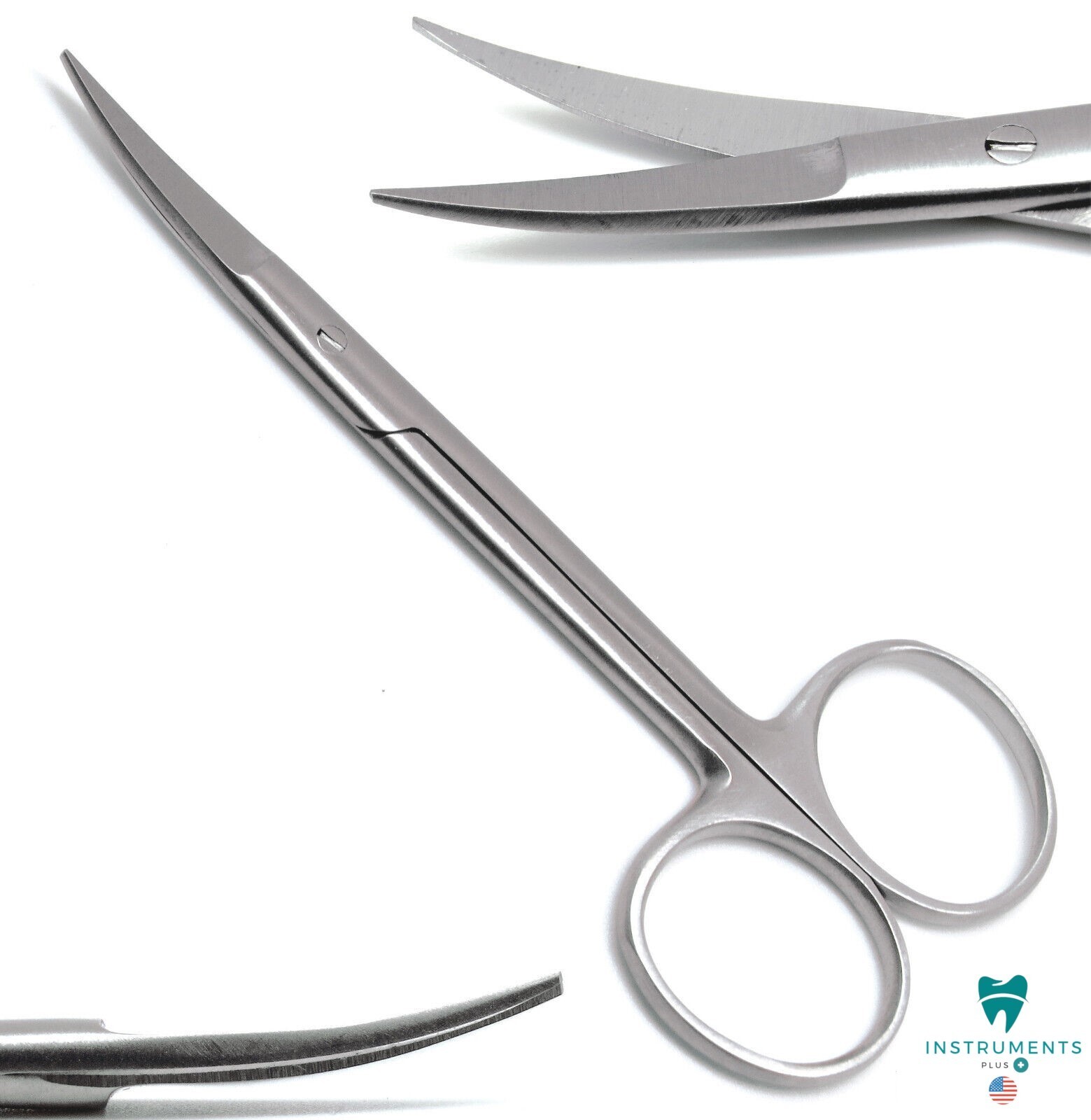 2 pcs Iris Scissor 4.5″ Curved and Straight O.R. Grade Surgical Instrument