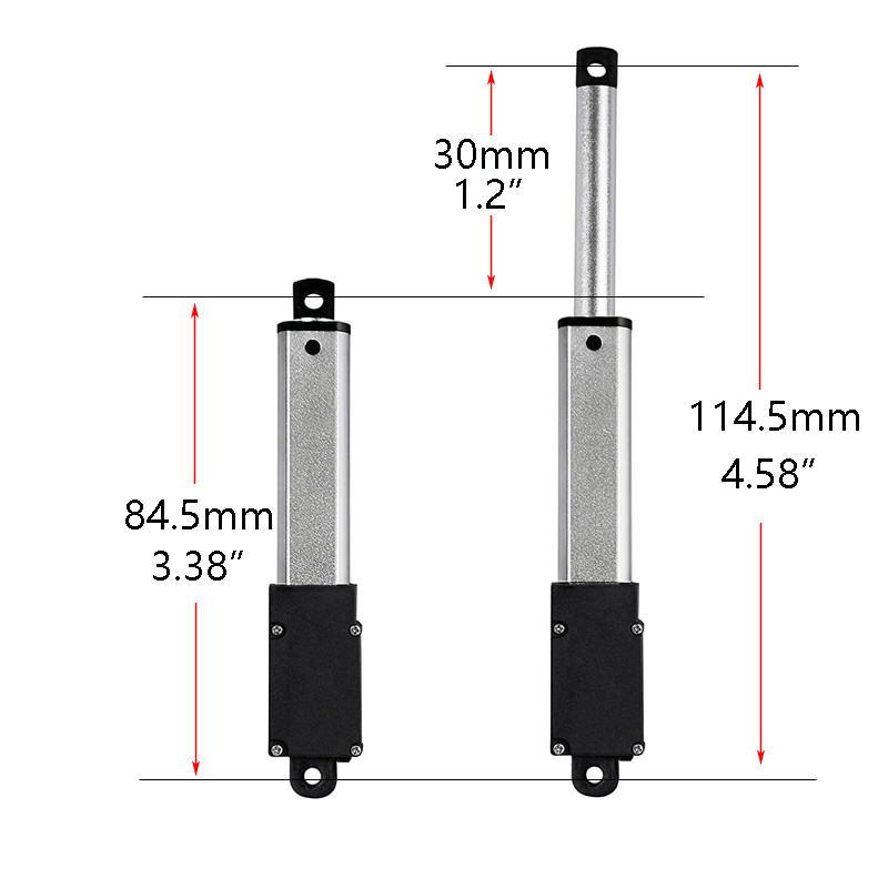 Electric Micro Linear Actuator 12V 1.2″ 2″ 3″ 4″ Stroke Fast Speed Up To 6inch/s
