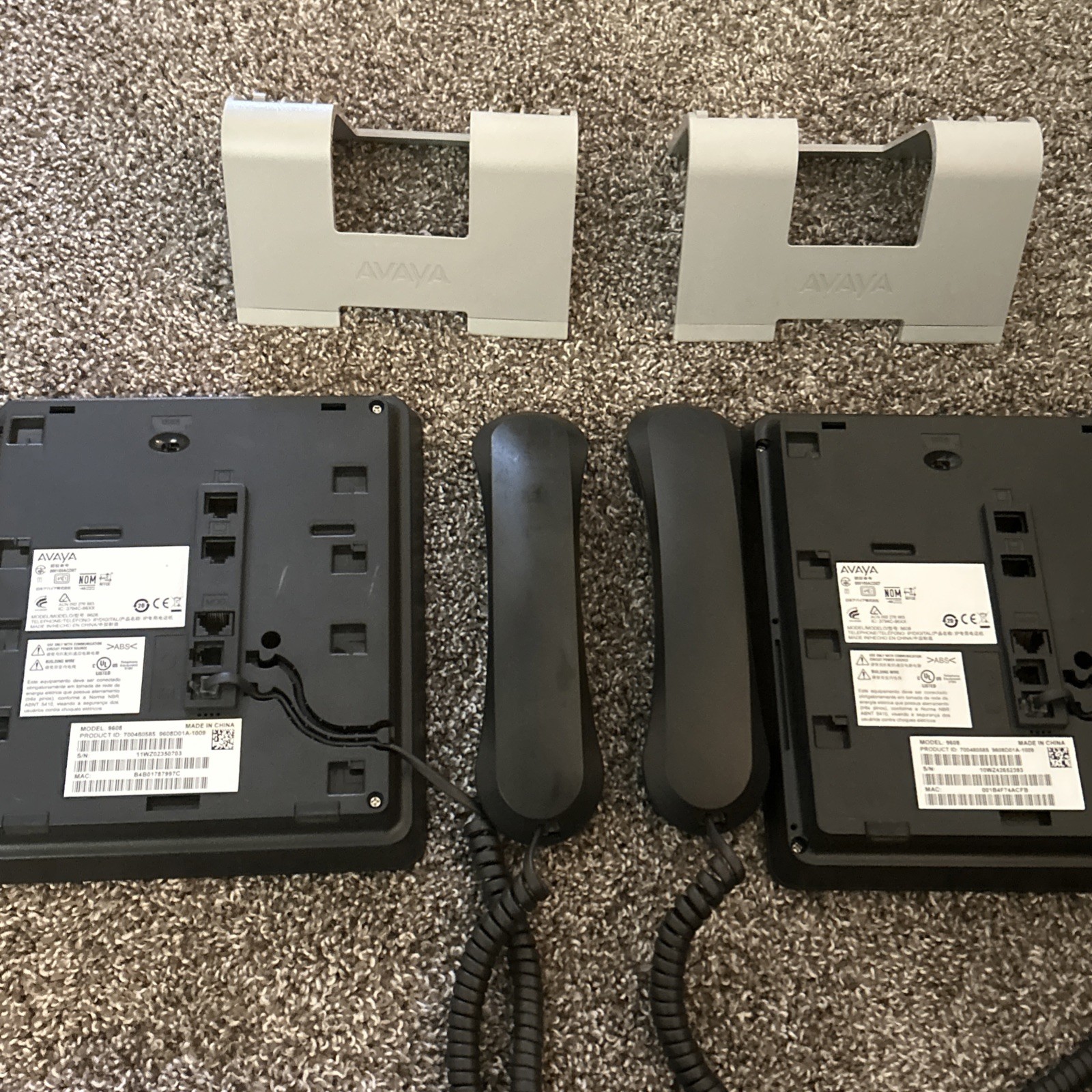 Lot Of 2: Avaya 9608 Business IP Phones Office Desk Phone Corporate Multiline