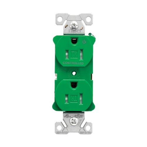 Eaton Wiring Devices TR5262CHGN – Rec Dup TR 15A125V2P3W ControlHalf GN – 1EA