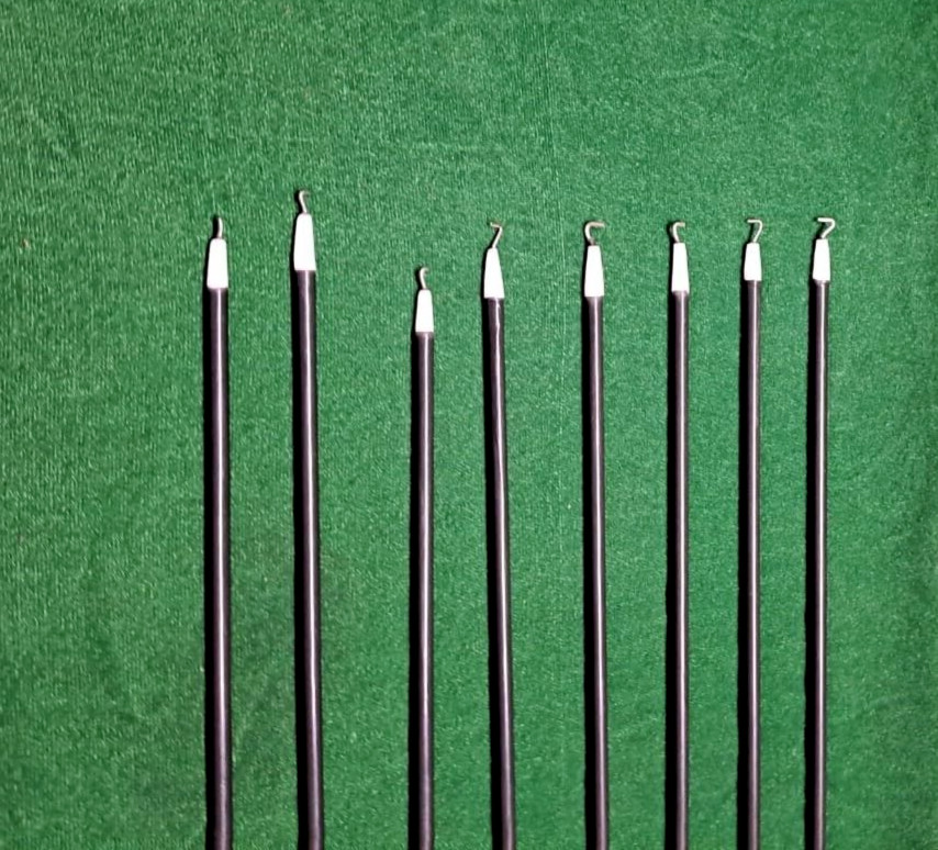 8pc Laparoscopic Monopolar Electrode L-Hook 5mmx330mm Reusable Instruments