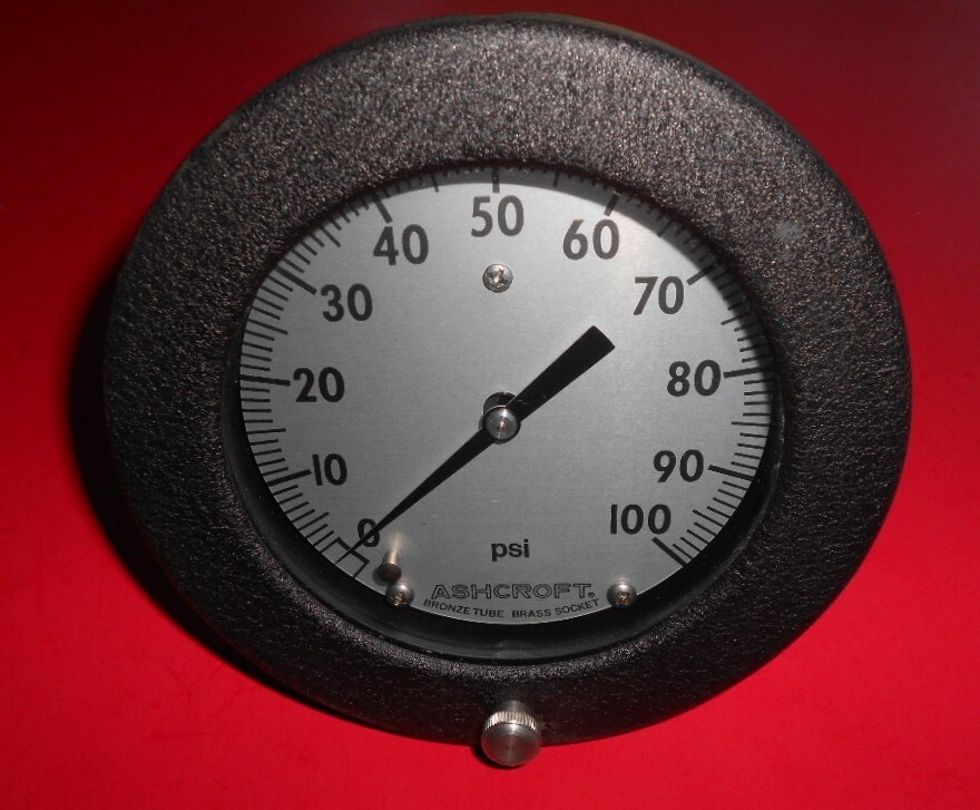 NOS Ashcroft PRESSURE GAUGE 0-100 psi #45-1082PS-02L-100# Flush Mount