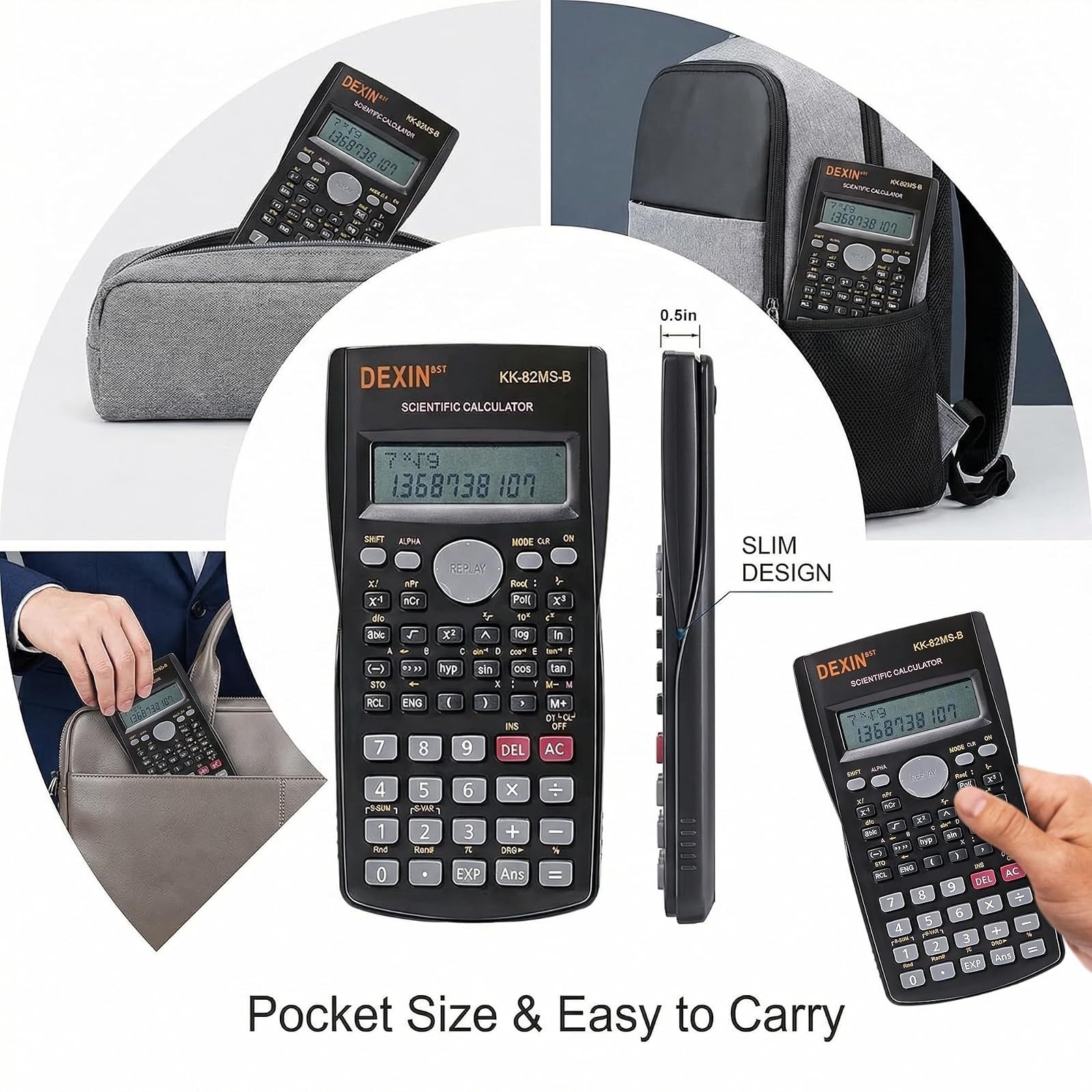 24 Pack Scientific Calculators, 2 Line Engineering Large Display Scientific Calc