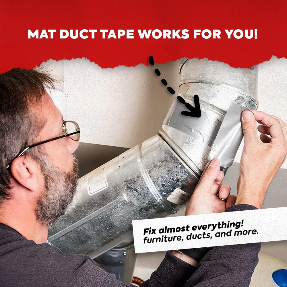 MAT Industrial Grade Dark Blue Duct Tape, 2″ x 60′, Waterproof & UV Resistant
