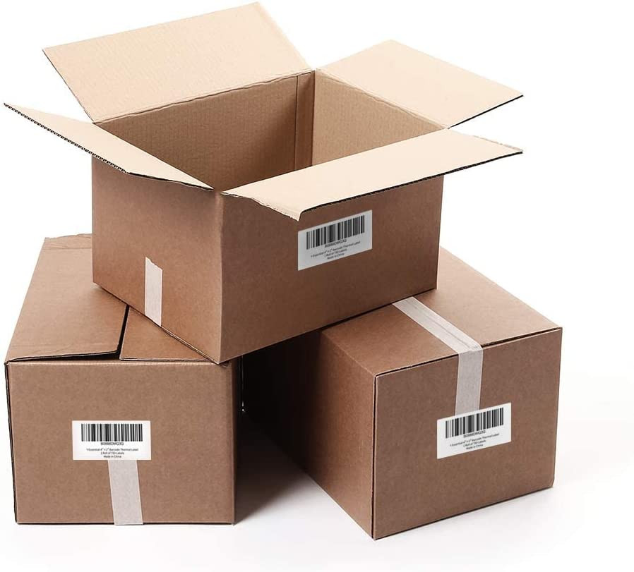 Essential 4″X2″ Direct Thermal Barcode Labels, Shipping Labels, 750 Labels of Ro