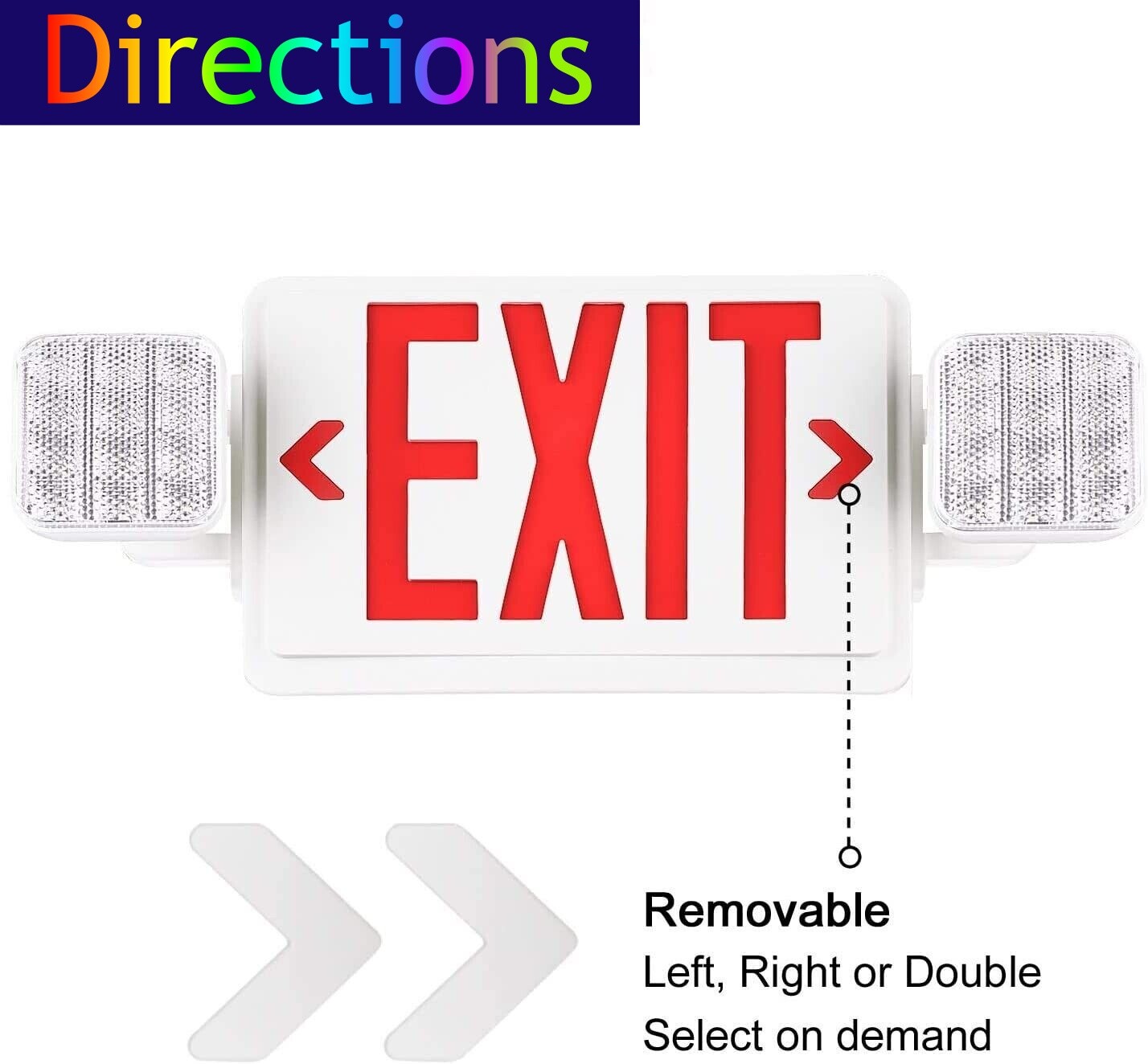 LED Exit Sign – Self Luminous – Red – 5 Years Warranty – Single Sided /120-277V