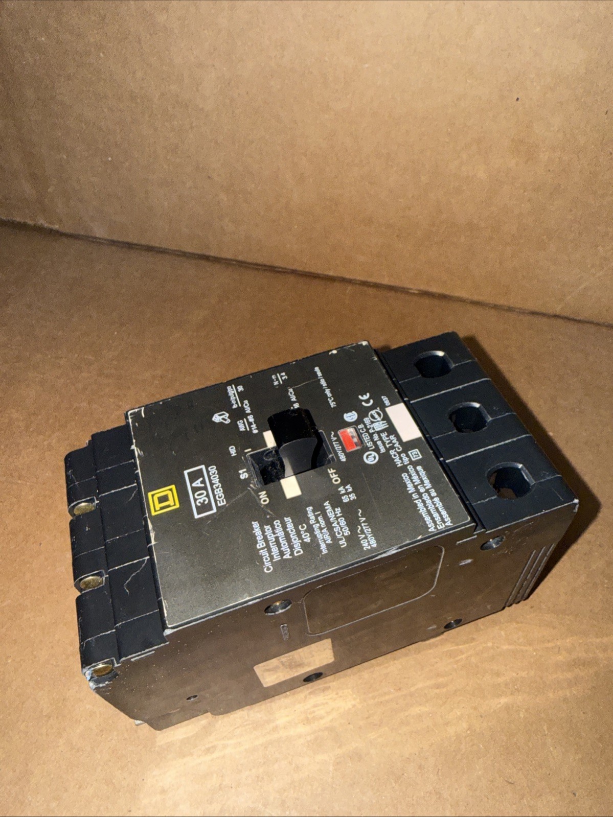 Square D EGB34030 30A 3P Bolt-On 480/277V Circuit Breaker 35kA@480/277V