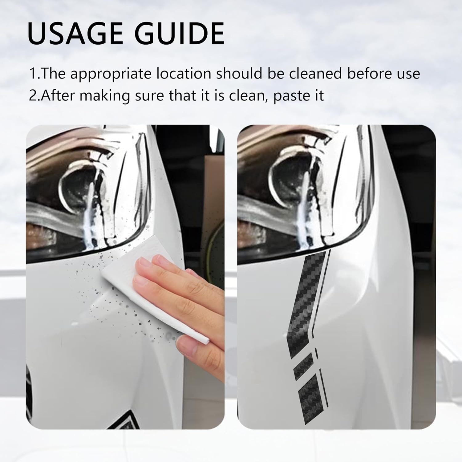 Universal Auto Carbon Fiber Trim Tape 2 Inch Wide – Durable Exterior Decoration