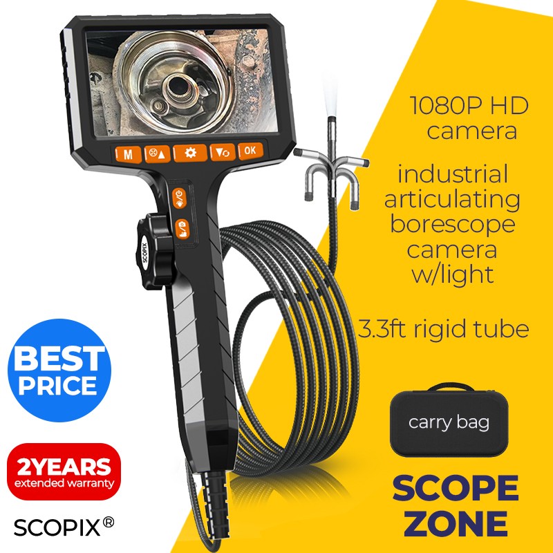 Ralcam Two-Way 360° Inspection Borescope 6.2mm Endoscope Camera 3.3ft Semi Rigid