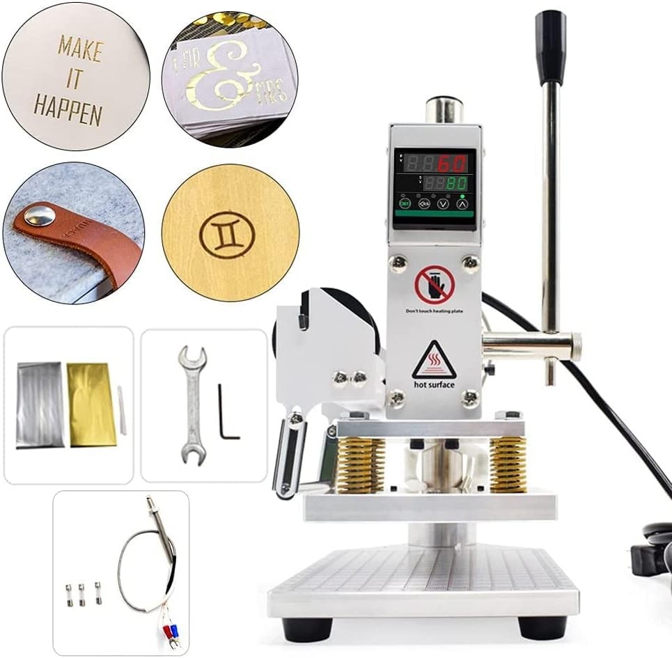 Robust 10x13cm Foil Stamping Machine with Durable Stainless Steel Base – 110V