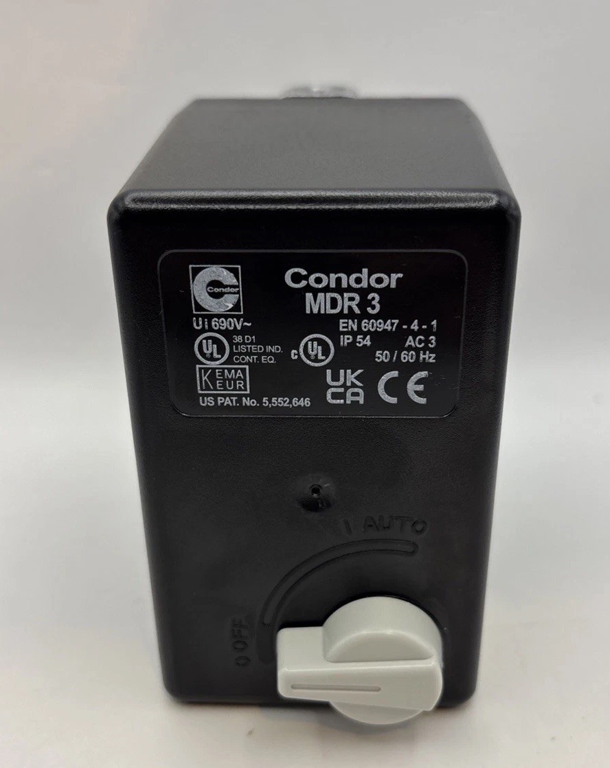 Condor MDR 3 Air Compressor Pressure Switch 3-Phase IP54 690V Auto/Off Control