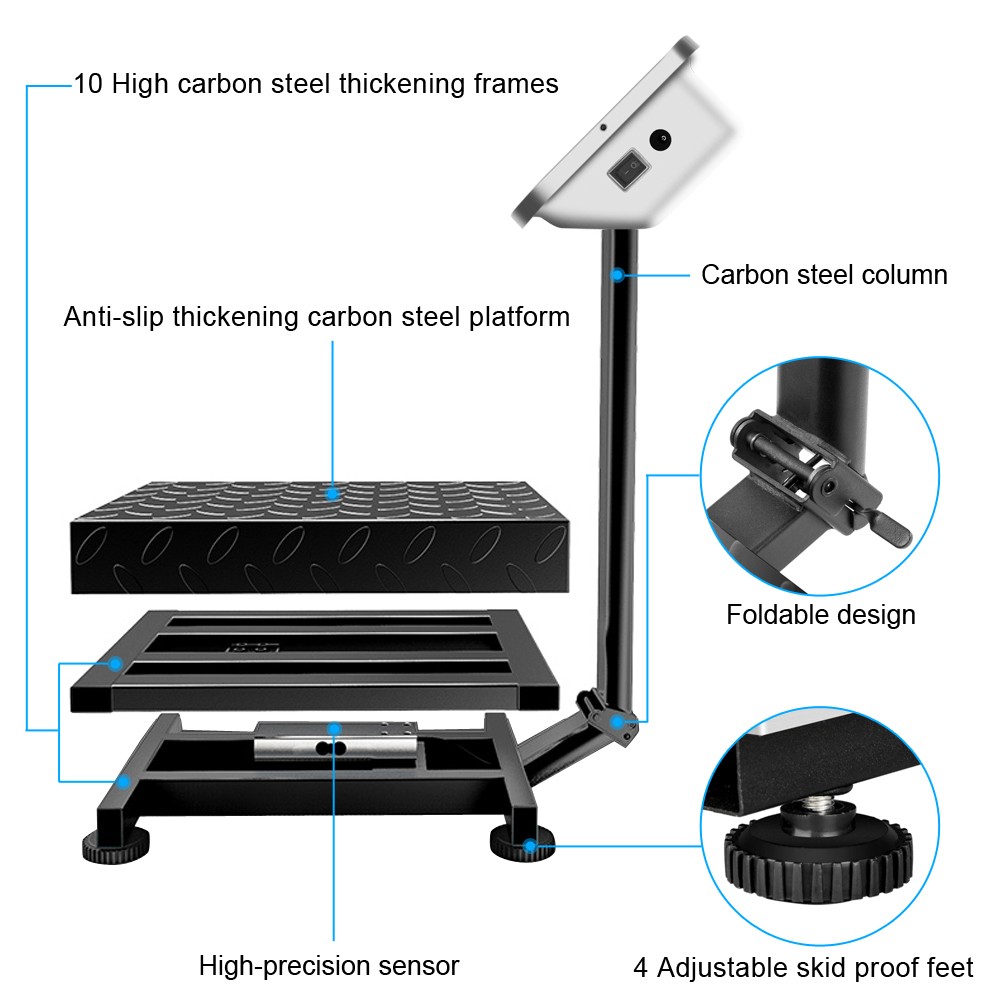 220lb Weight Electronic Platform Scale for Luggage Shipping Price Computing NEW