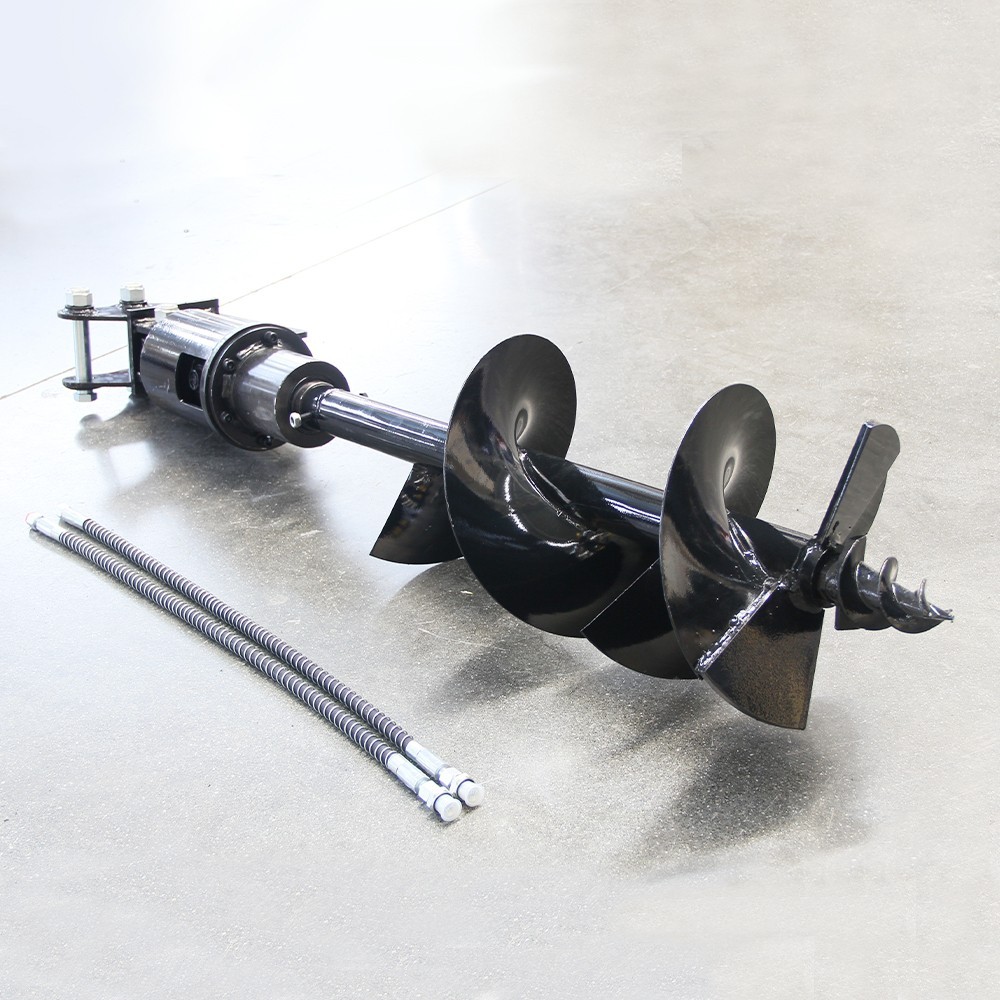 300mm Auger Drill Attachment for Mini Excavator Hydraulic Post Hole Digger Free