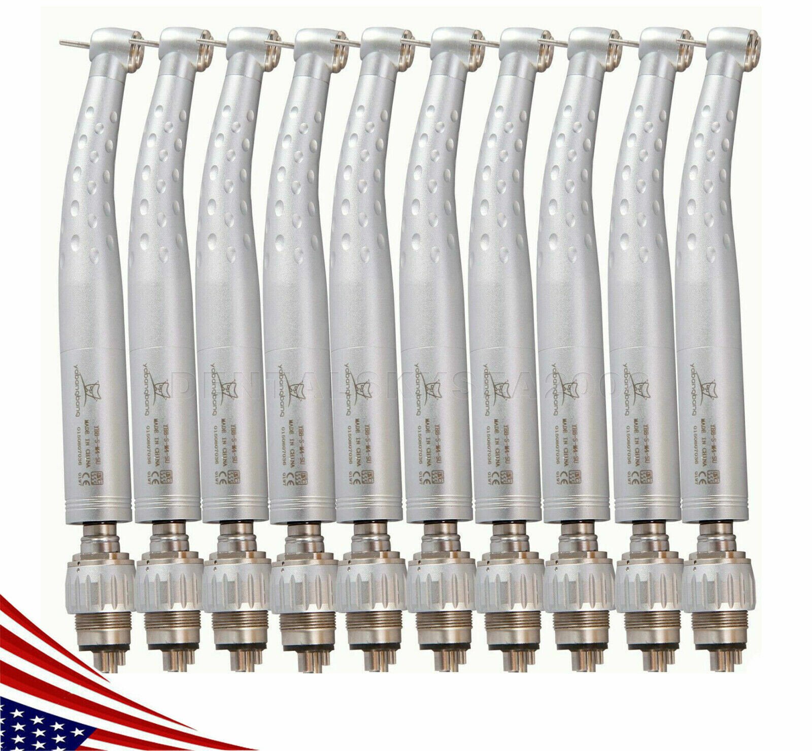 1-10 Packs Dental High Speed Turbine Handpiece with 4-Hole Quick Coupler ysu