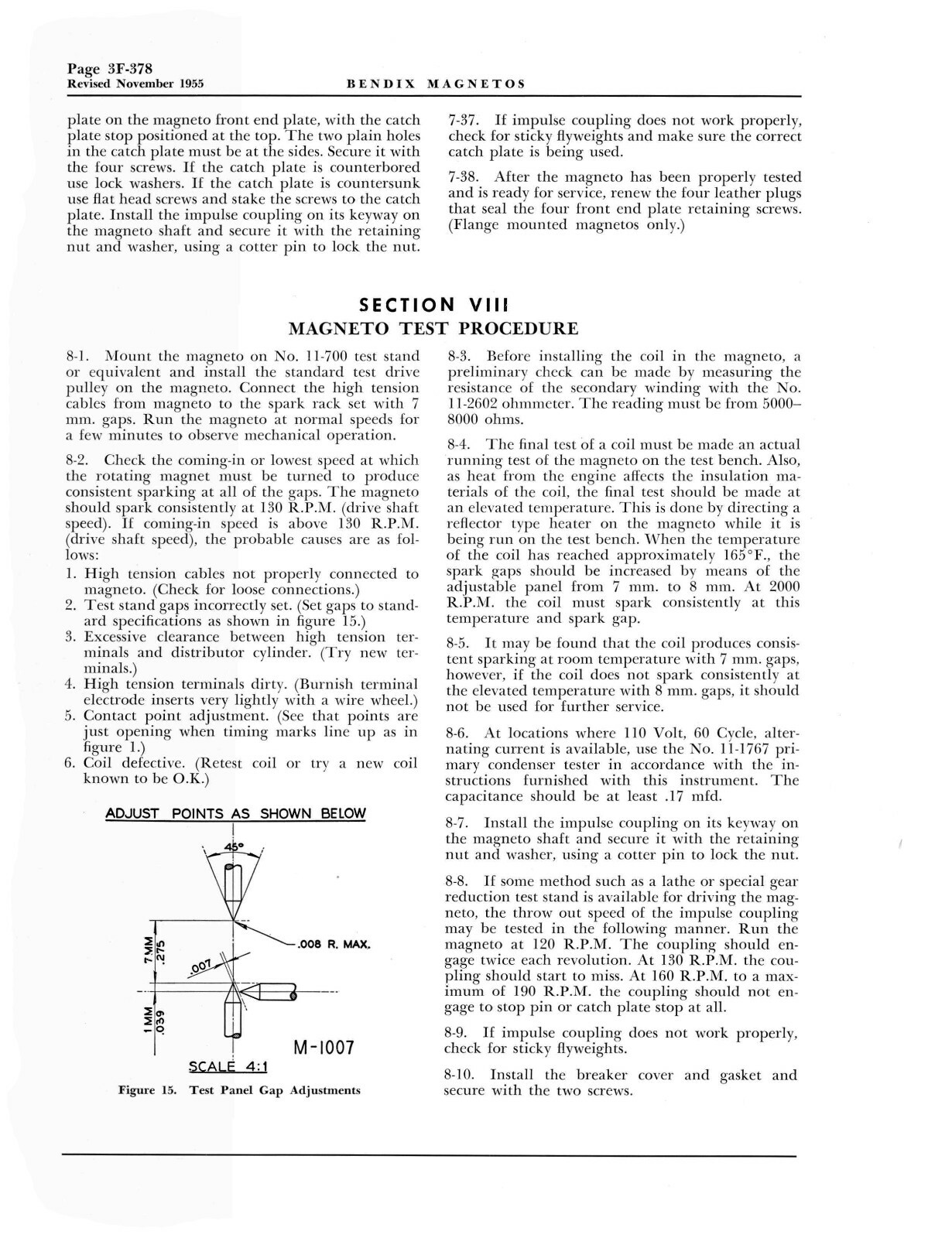 Bendix Scintilla SB, SF Series Magnetos Service Instructions Manual #782