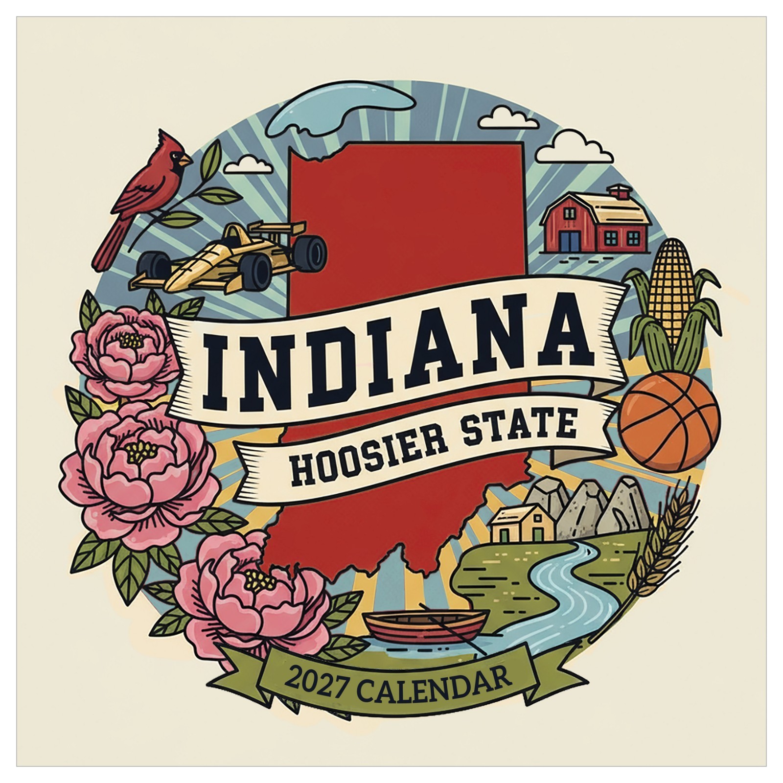 2027 Home: Indiana Wall Calendar