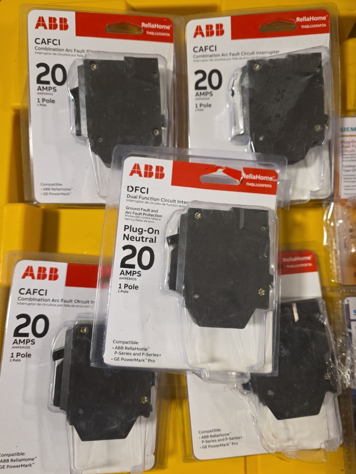 Lot Of 20 AMP Breakers (12) ABB, GE, Siemens