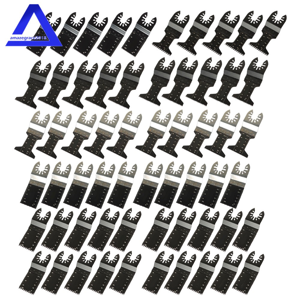 60Pcs Universal Metal Wood Plastic Multitool Blades Quick Release Saw Blades