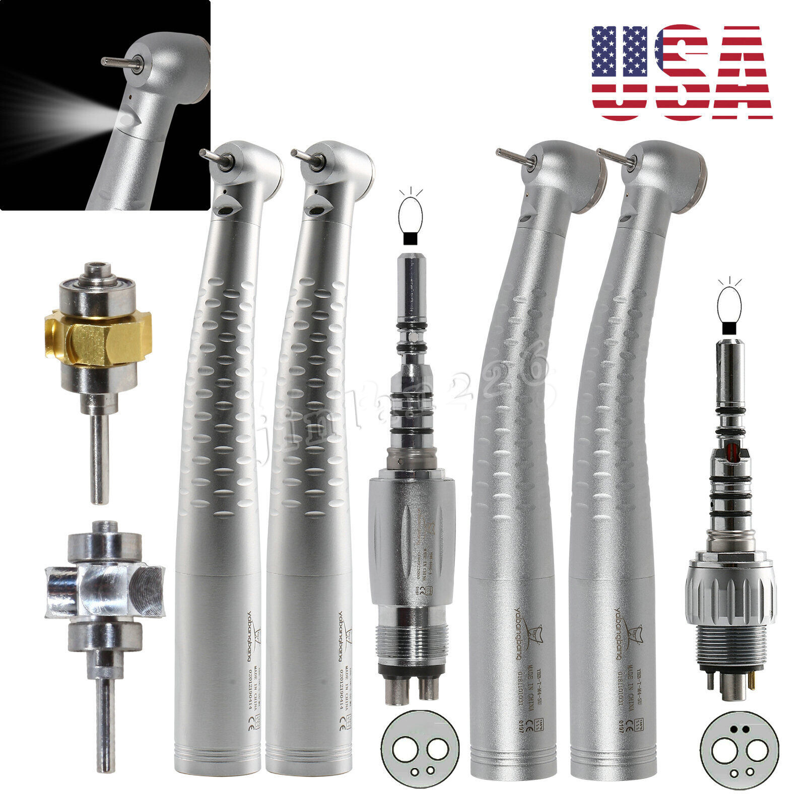 For KaVo MULTIflex Coupler 4 Hole 6 Pin Dental Handpiece Coupling Fiber Optic