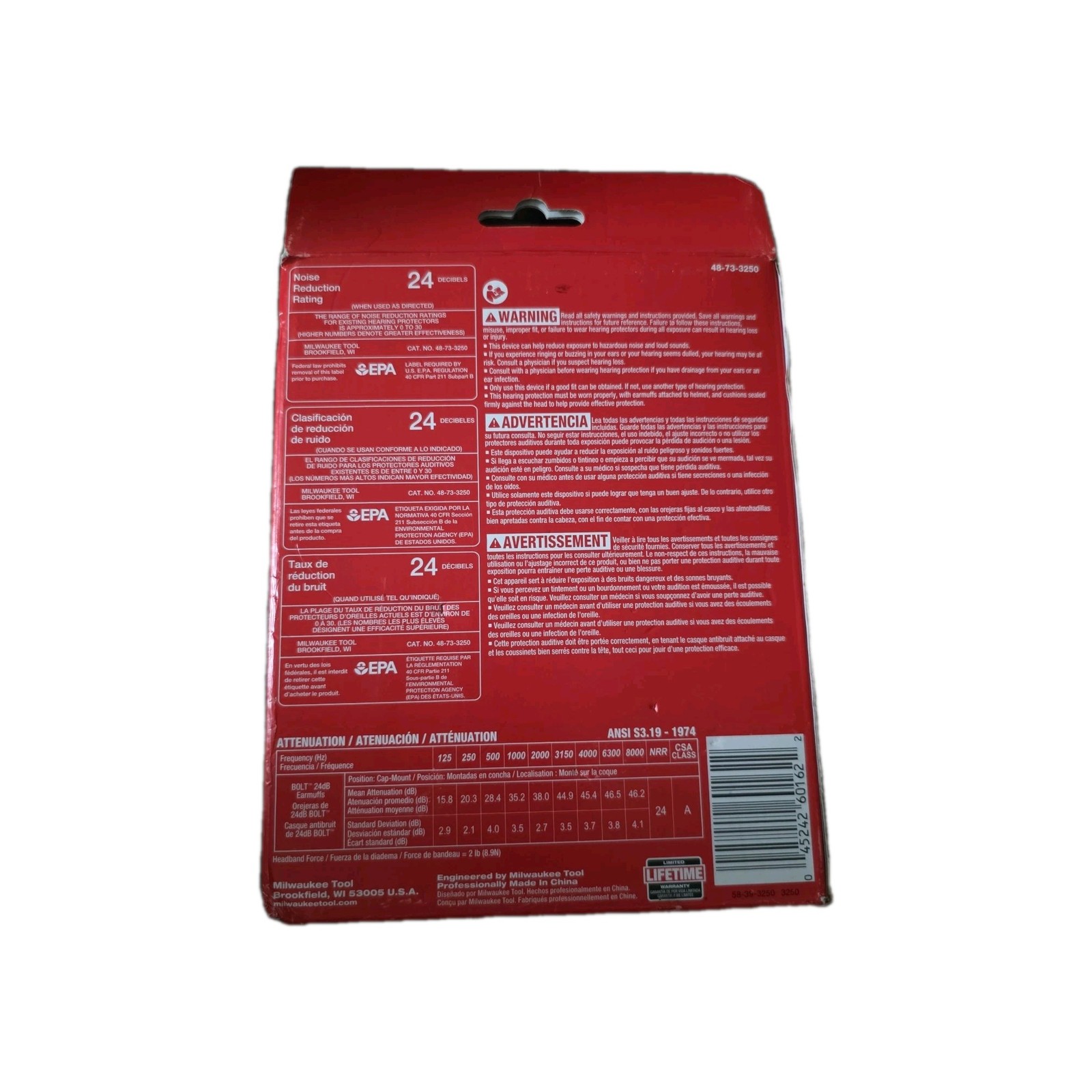Milwaukee 48-73-3250 BOLT 24dB Adjustable Comfortable Wear
