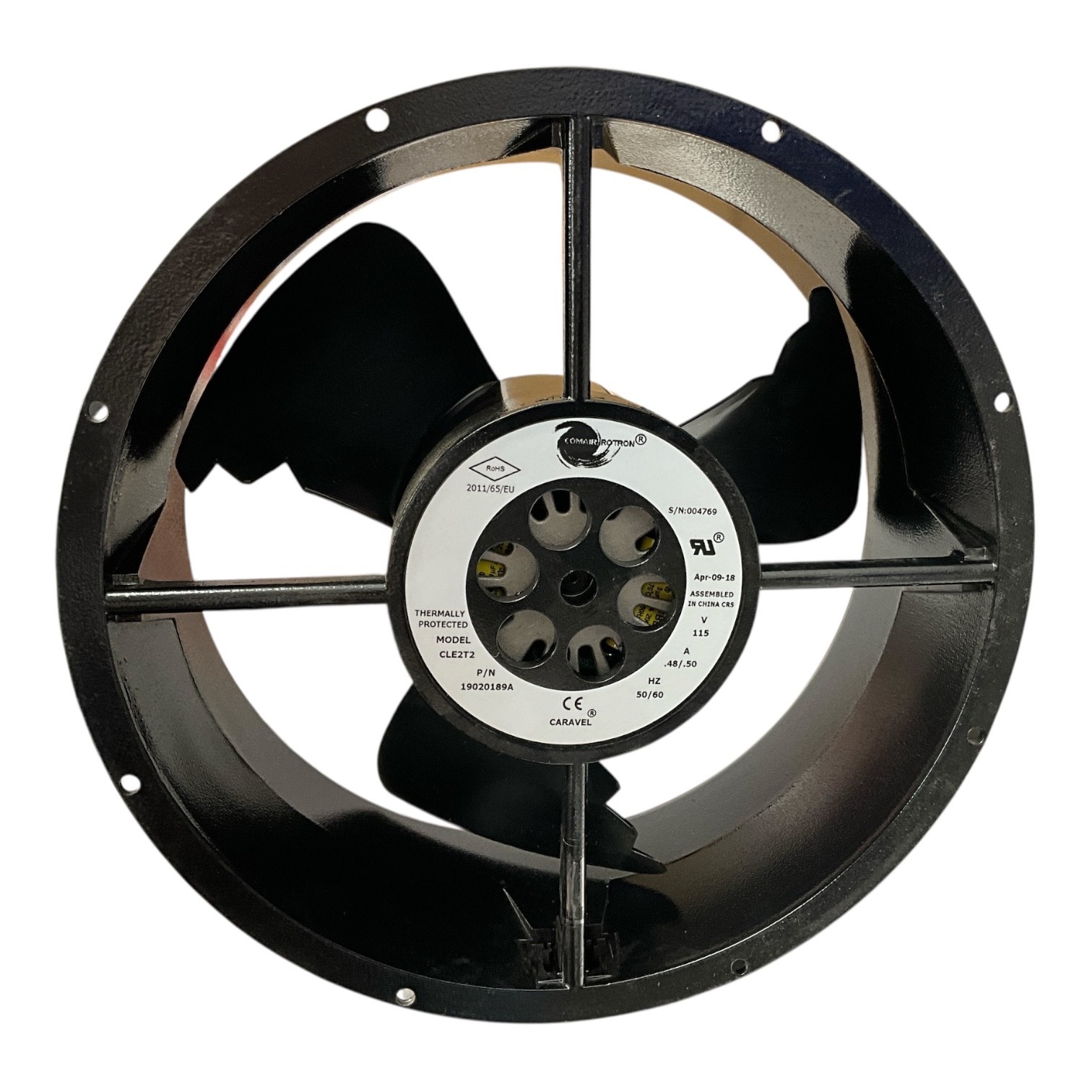 Comair Rotron Caravel CLE2T2 19020189A 10in 115VAC 550 CFM Axial Fan