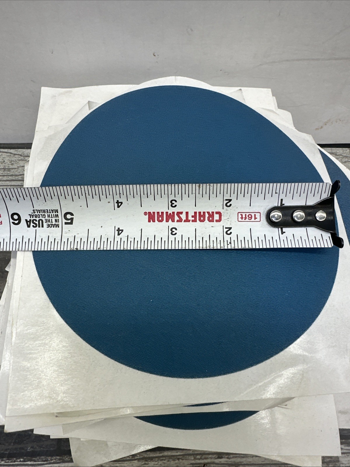 Blue Abrasive Disc Pack, 6 in, 120 grade, 75 discs per Pack Round {39}