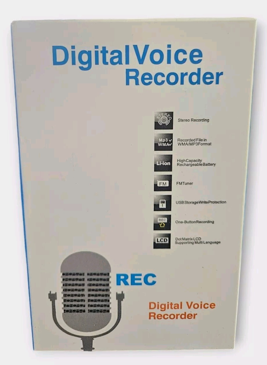64GB Ai Voice Activated Recorder, DSP Sound Source Noise Reduction. Black