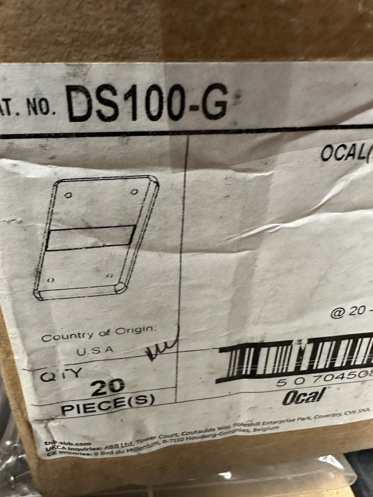 Ocal DS100-G,Box Cover Coated FS/FD NEW PLAATIBOND OCAL NEW