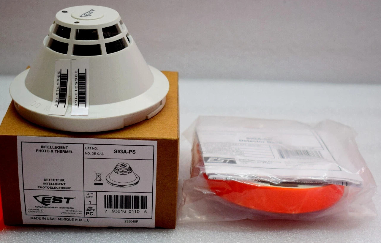 EDWARDS EST SIGA-PS SIGA PS PHOTOELECTRIC SMOKE DETECTOR INTELLIGENT