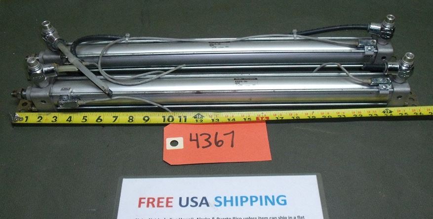 SMC Pneumatic Cylinder NCDA1L150-2000-XA22M, 1.5 IN. BORE, 20 IN. STROKE USED