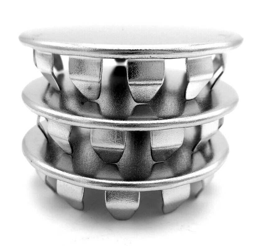 1 1/4″ Hole Fit Cap Nickel Plated Steel Snap In Plugs All Weather For 1.25″ Hole