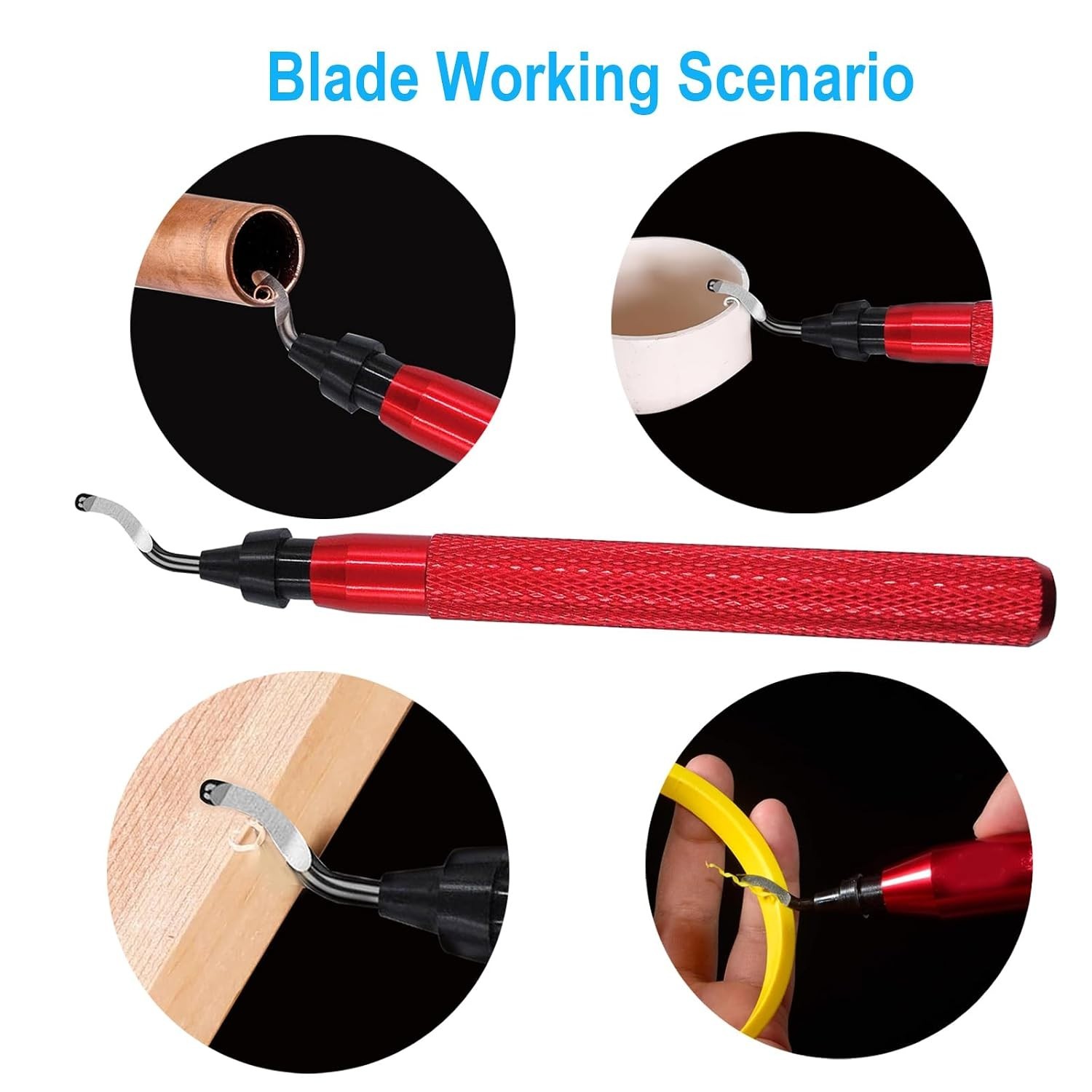 15-Piece Swivel Blade Deburring Tool for Precision Burr Removal in All Materials