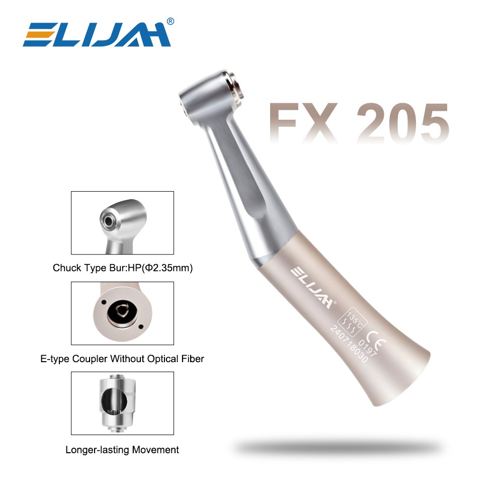 FX205 Dental 1:1 Low Speed Contra Angle Handpiece Implant For ø2.35mm Burs 2Box