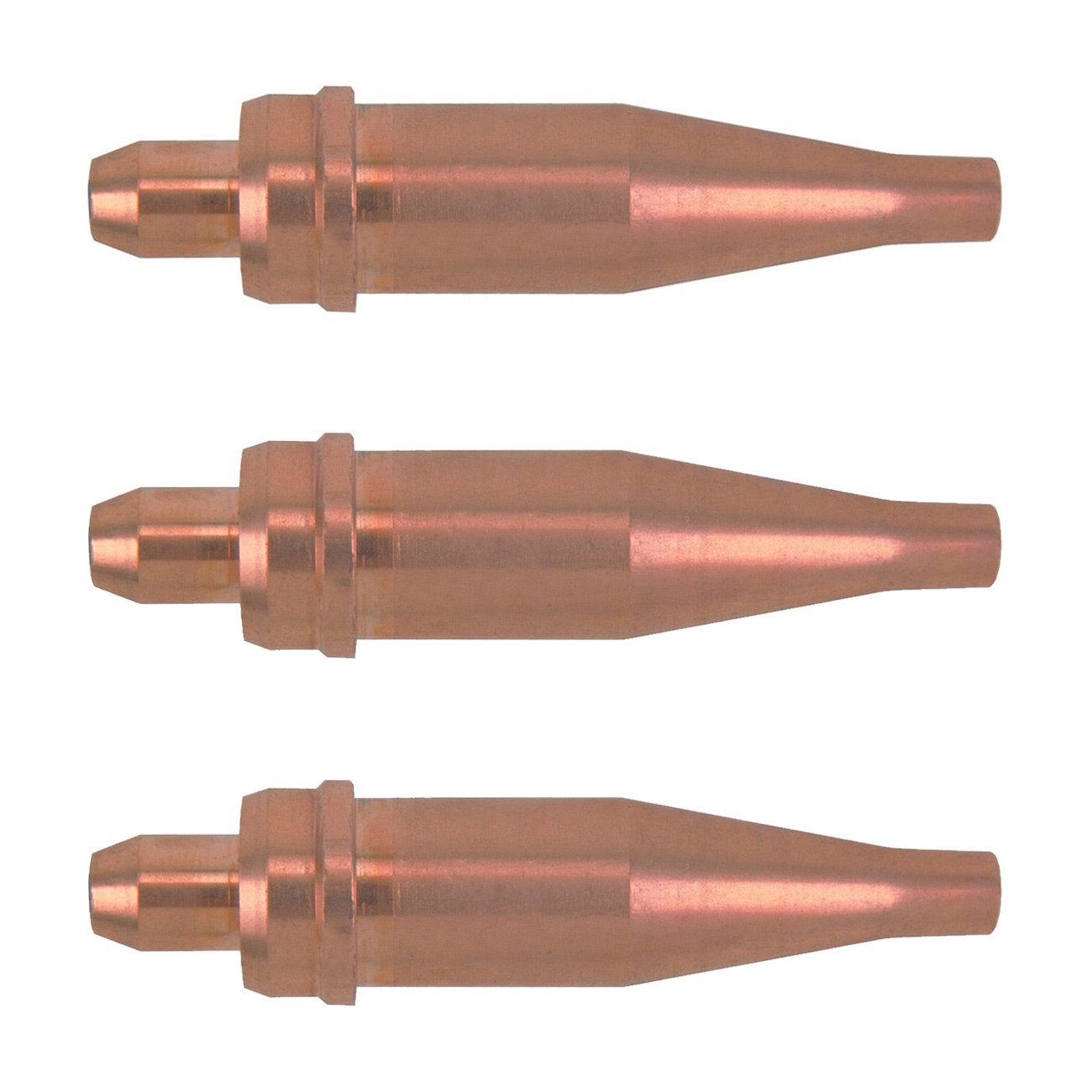 Lot of 3 Victor Style Acetylene Torch Tips, 0-3-101, 1-3-101, 2-3-101